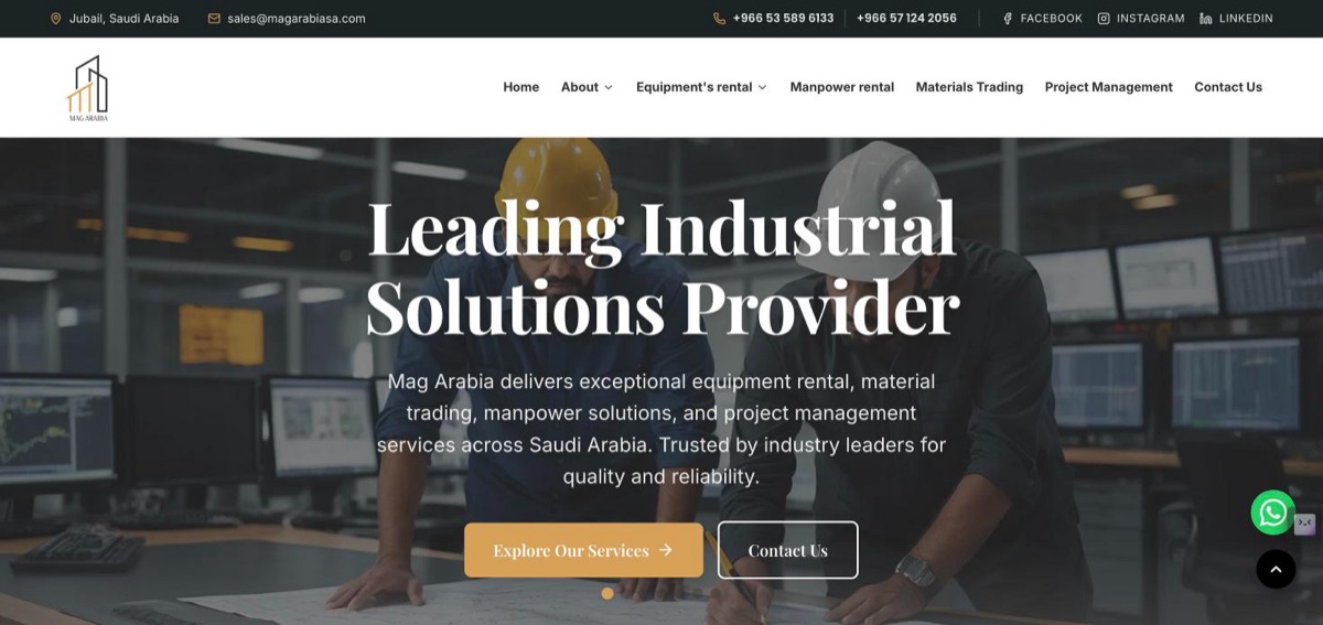 Mag Arabia homepage: Leading industrial solutions provider