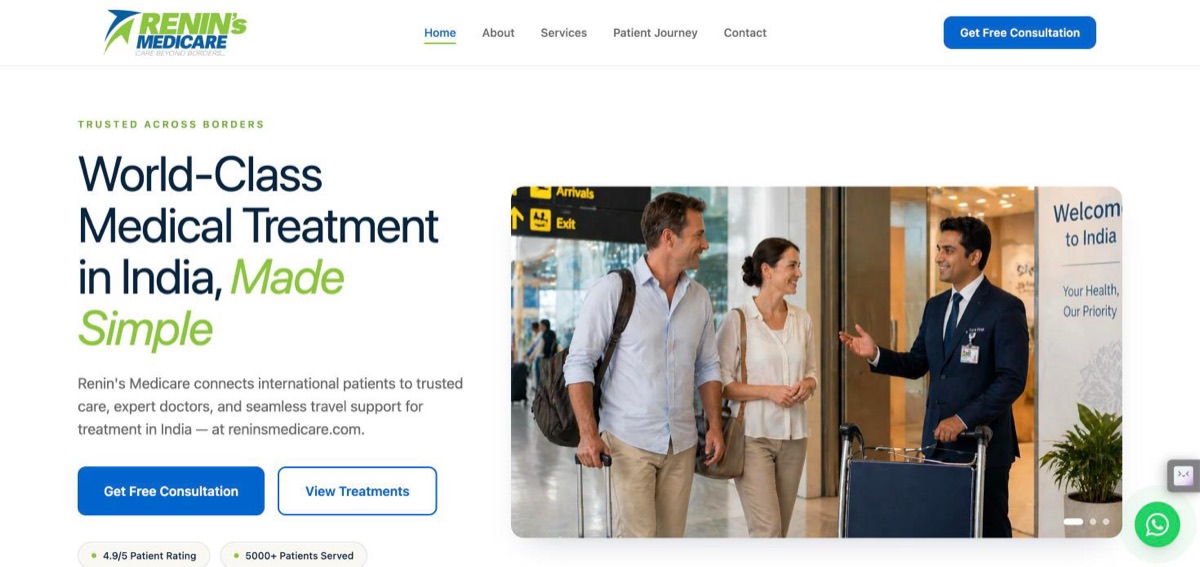 Renin's Medicare homepage: World-class medical treatment in India, made simple